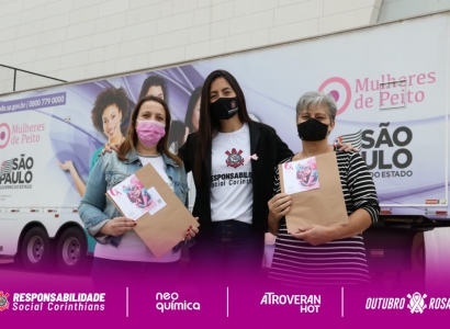 Corinthians finaliza campanha Outubro Rosa 2021 com a realização de 378 exames de mamografia